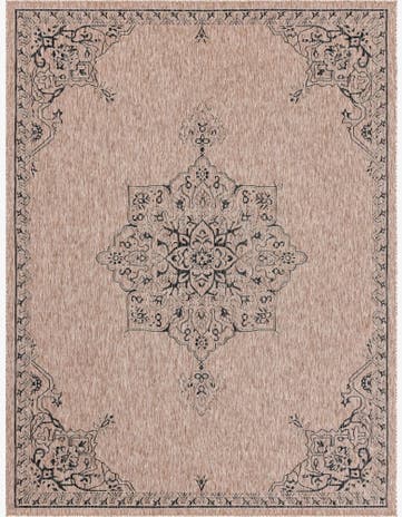 9' x 12' Easy-Clean Traditional Indoor / Outdoor Rug