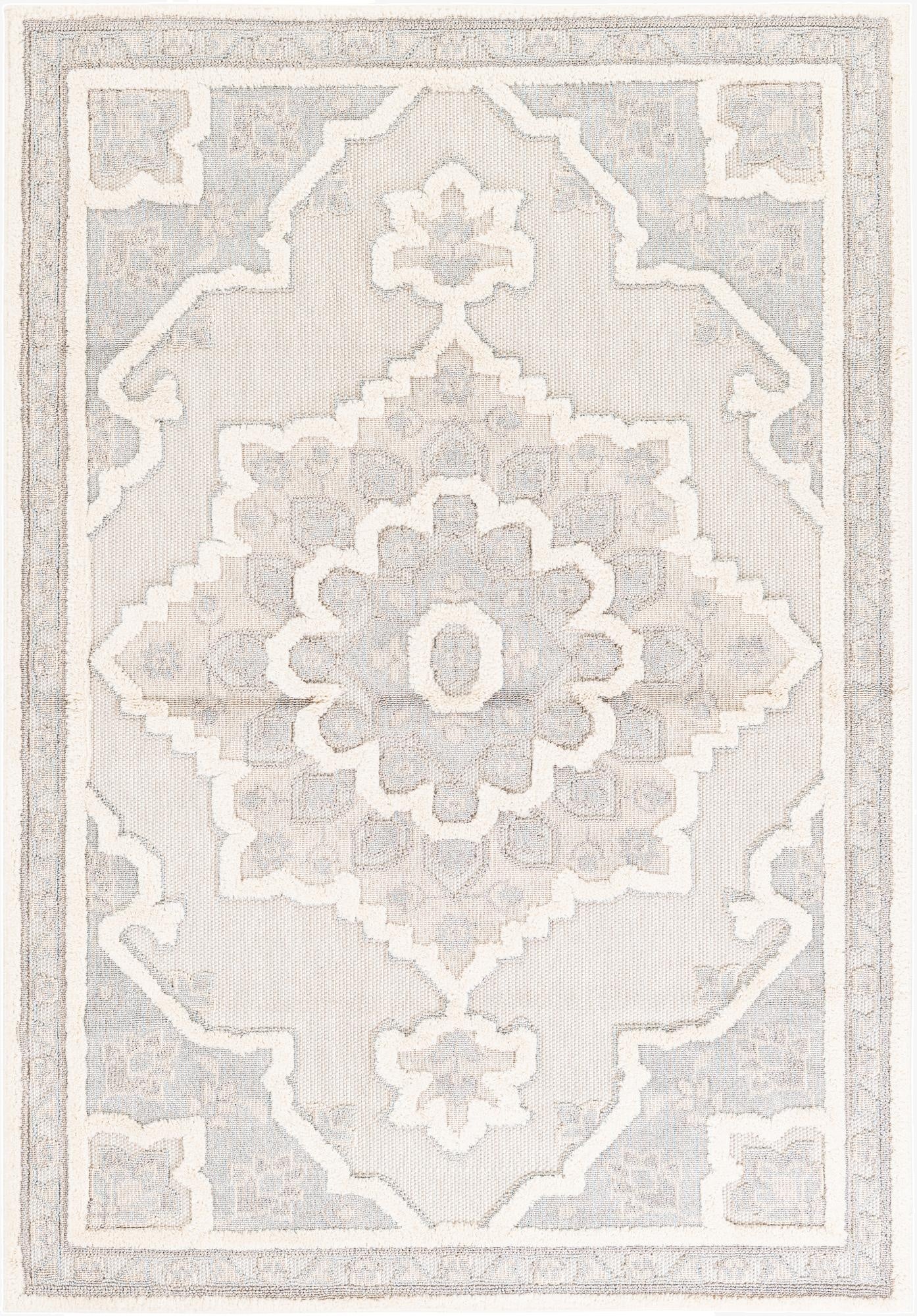 5' 2 x 7' 5  Washable Traditional Indoor / Outdoor Rug
