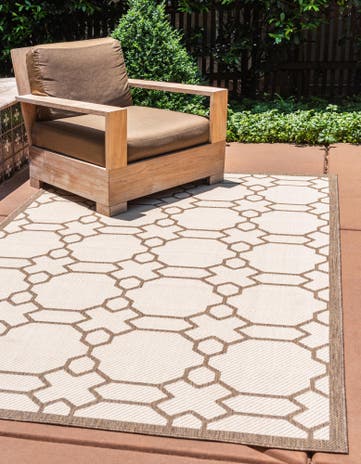 2' 2 x 3' Easy-Clean Trellis Indoor / Outdoor Rug