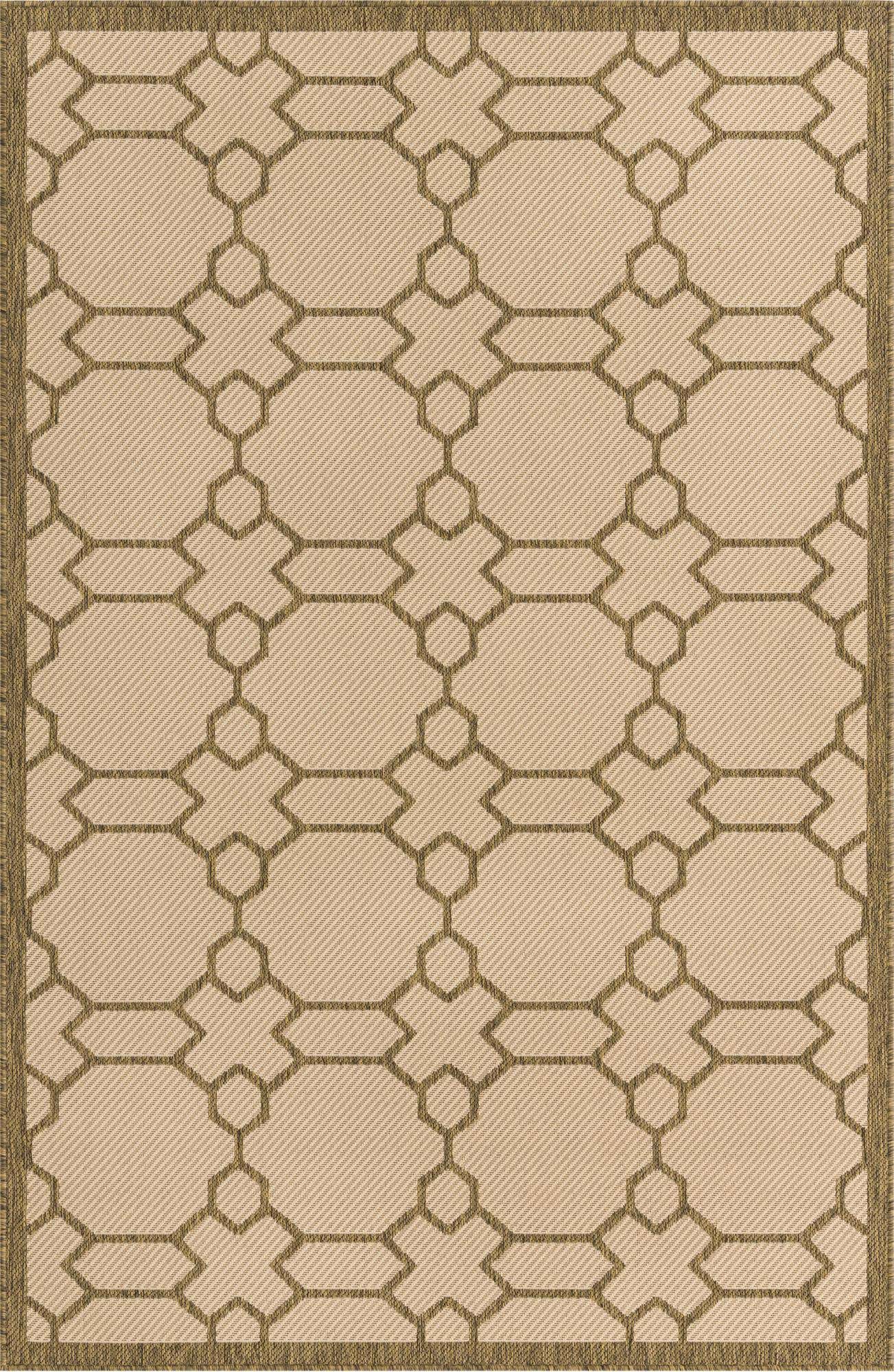 5' 3 x 8' Easy-Clean Trellis Indoor / Outdoor Rug
