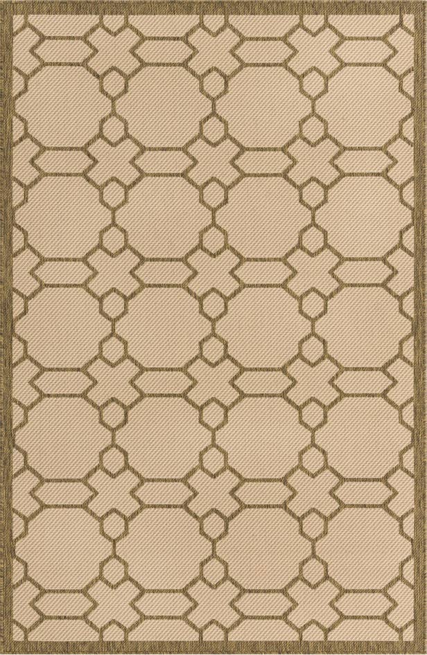 Detail image of 5' 3 x 8' Easy-Clean Trellis Indoor / Outdoor Rug