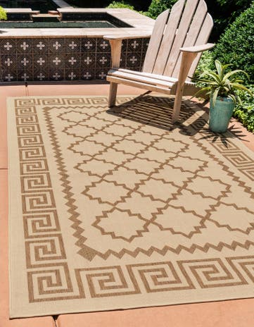 3' 3 x 5' Easy-Clean Trellis Indoor / Outdoor Rug