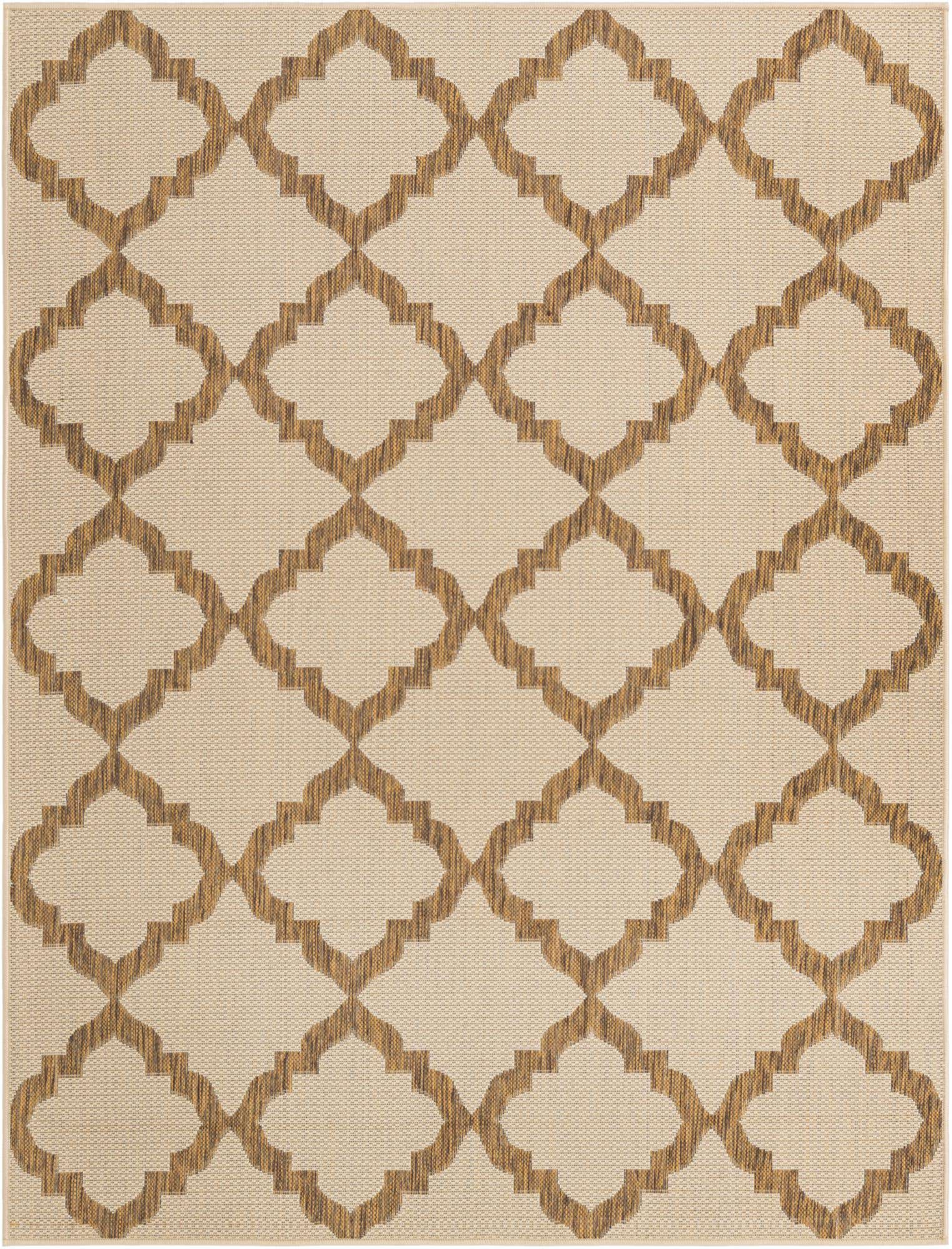 5' 3 x 8' Easy-Clean Trellis Indoor / Outdoor Rug