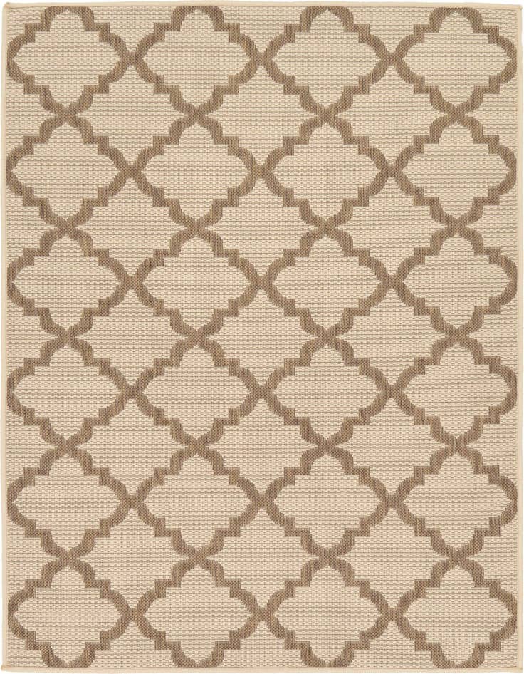 Detail image of 3' 3 x 5' Easy-Clean Trellis Indoor / Outdoor Rug