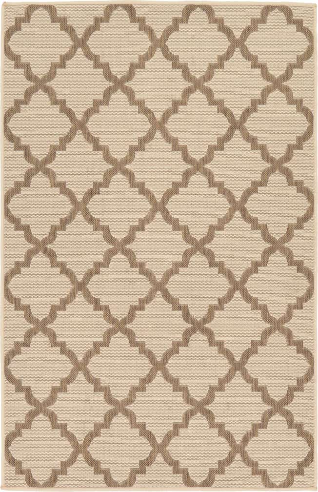 3' 3 x 5' Easy-Clean Trellis Indoor / Outdoor Rug