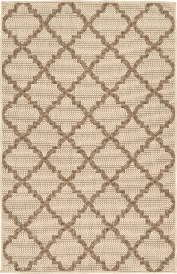 Detail image of 3' 3 x 5' Easy-Clean Trellis Indoor / Outdoor Rug