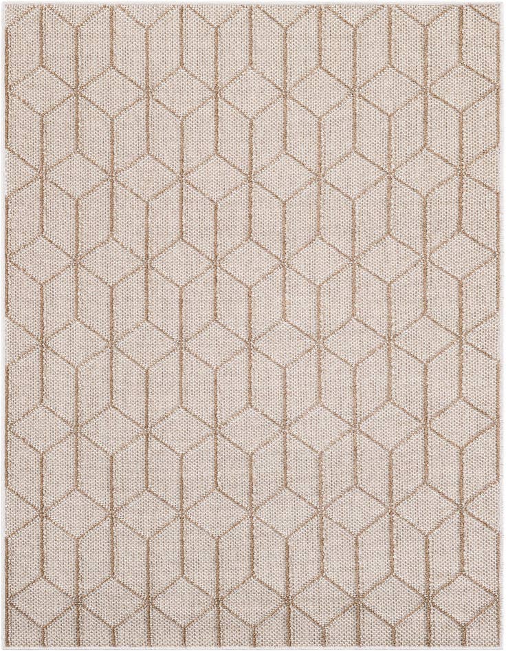 Detail image of 4' 1 x 6' 1 Easy-Clean Trellis Indoor / Outdoor Rug