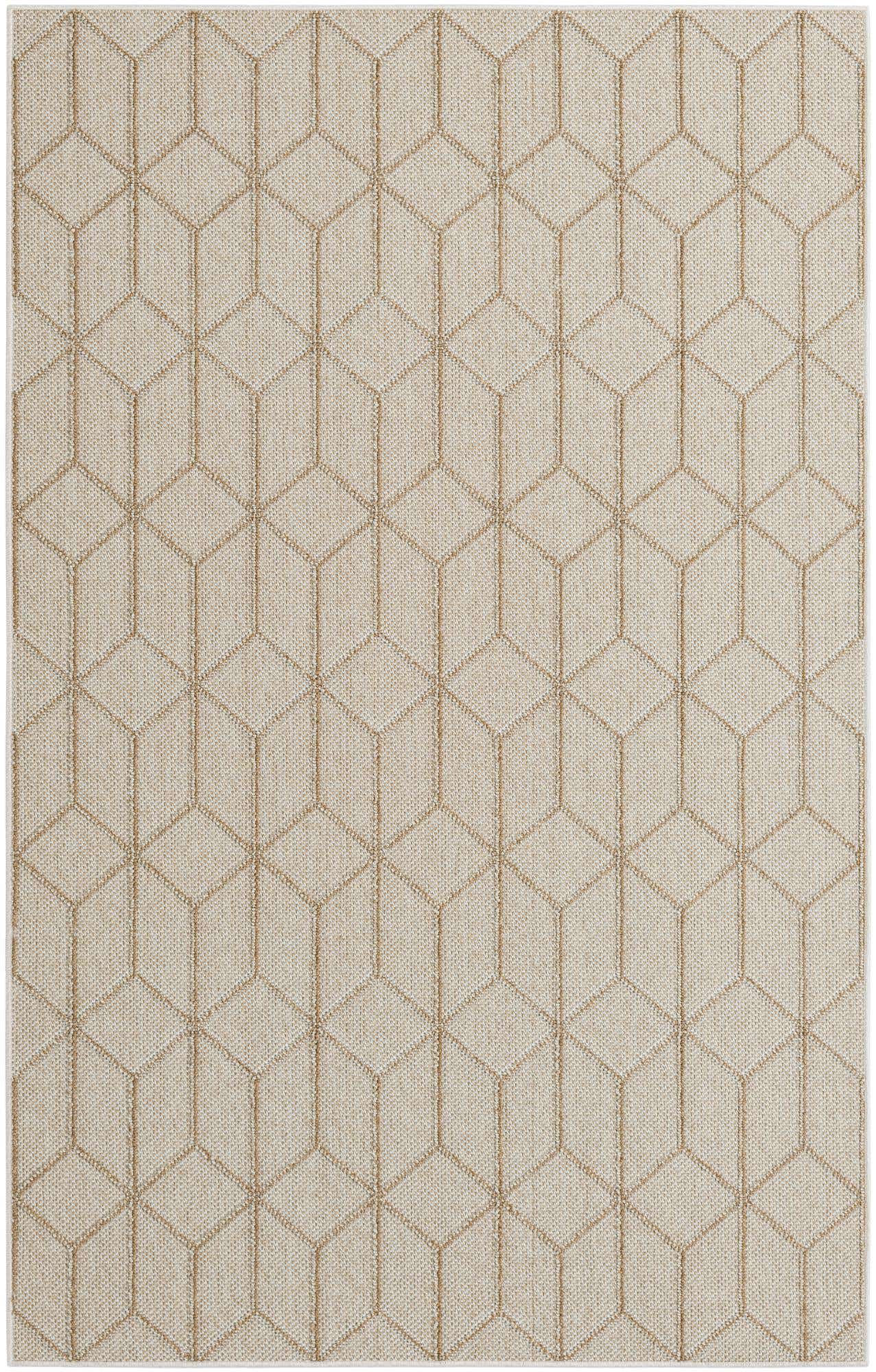 5' 3 x 8' Easy-Clean Trellis Indoor / Outdoor Rug