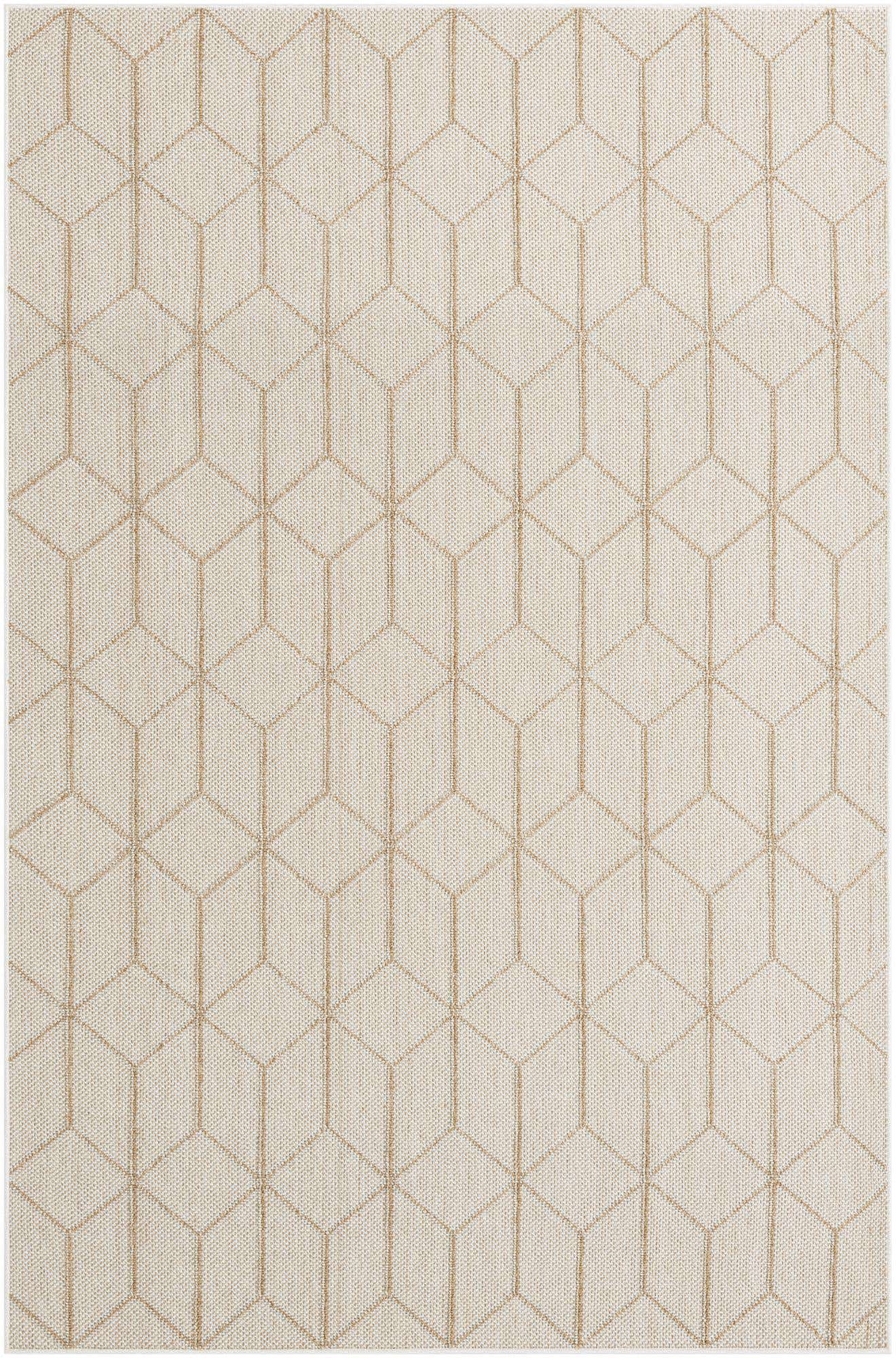 6' 1 x 9' Easy-Clean Trellis Indoor / Outdoor Rug