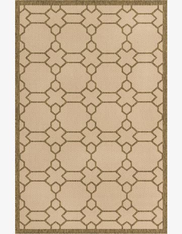 5' 3 x 8' Easy-Clean Trellis Indoor / Outdoor Rug