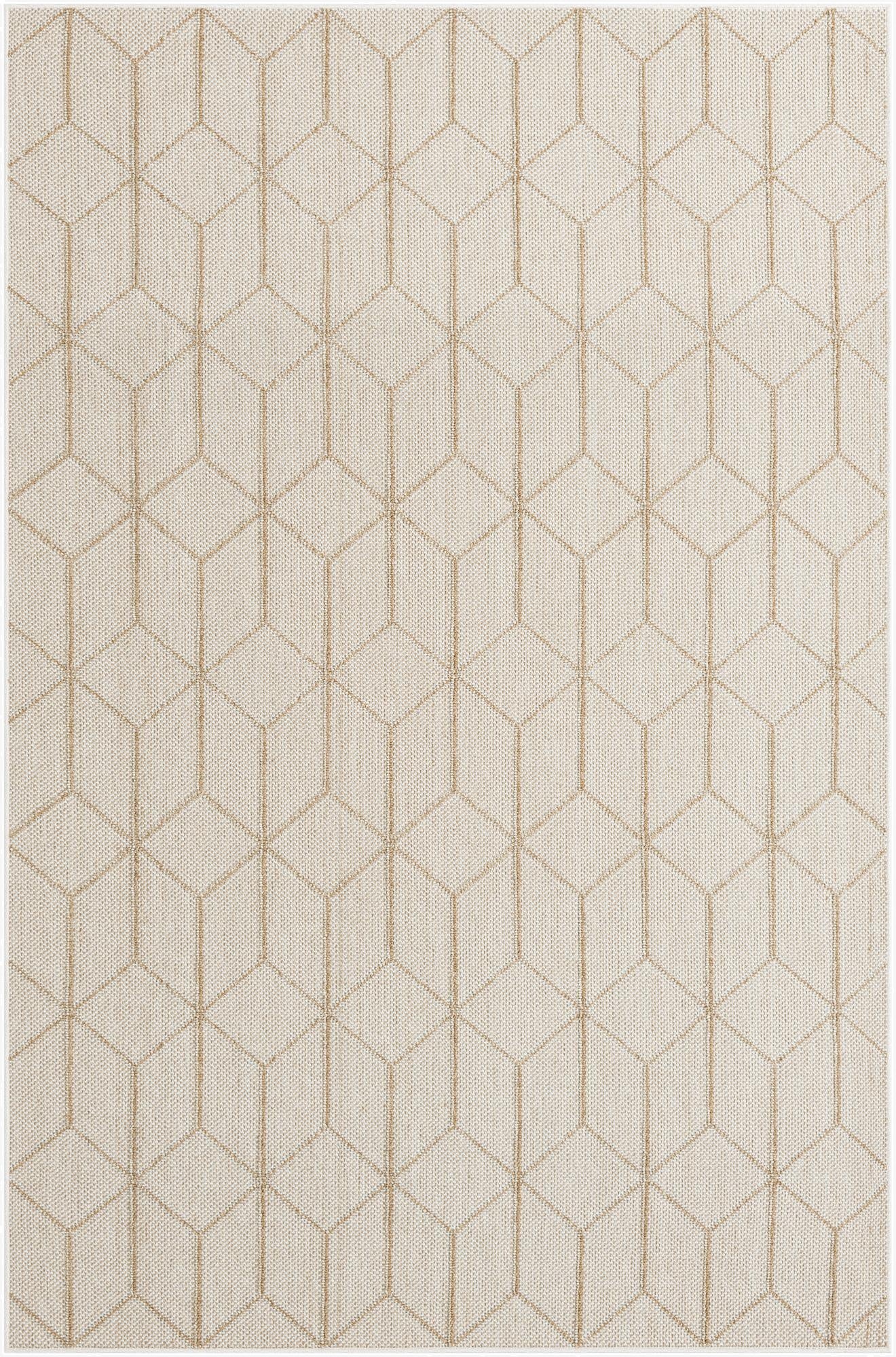 6' 1 x 9'  Washable Trellis Indoor / Outdoor Rug