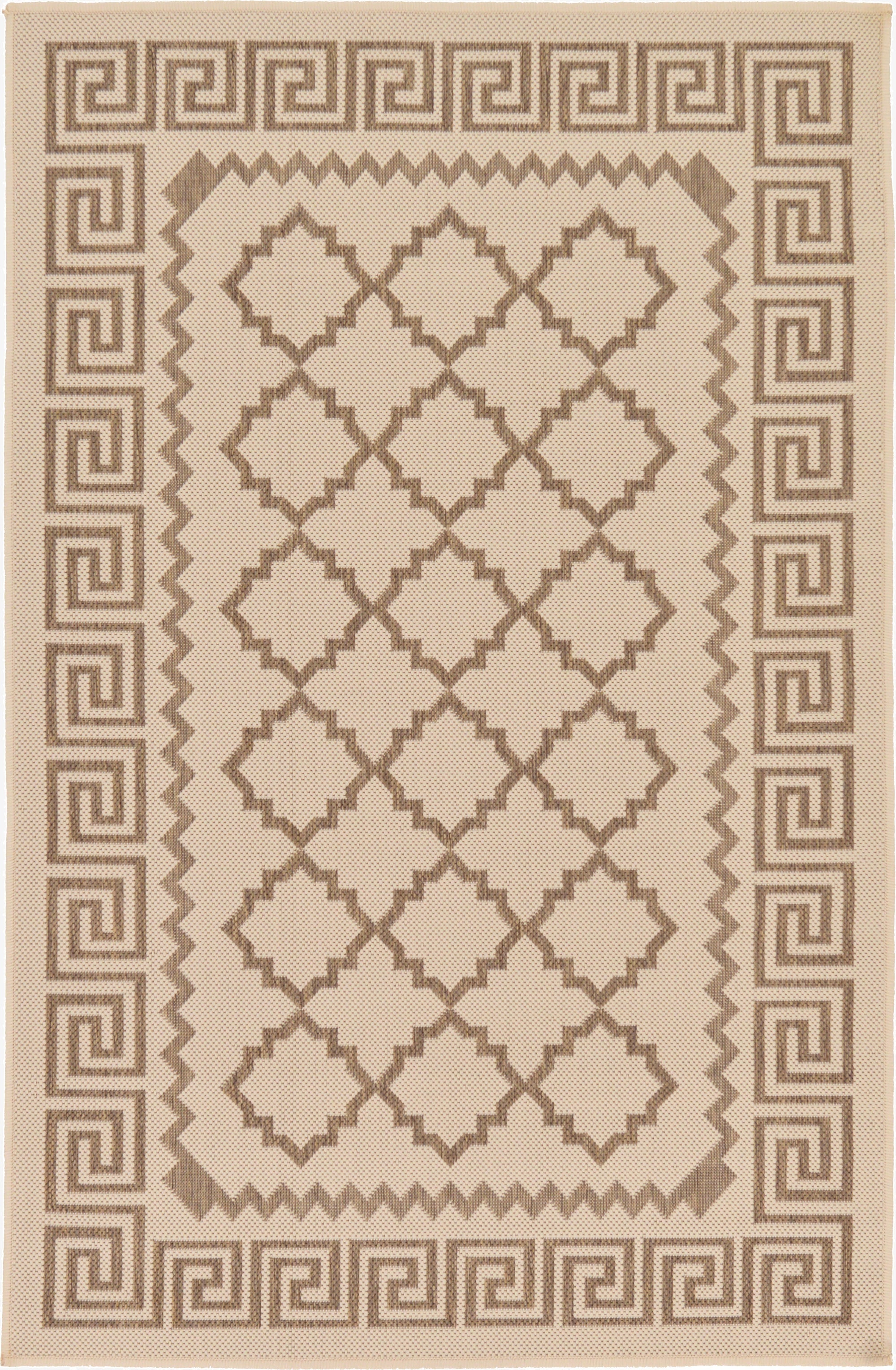 3' 3 x 5'  Washable Trellis Indoor / Outdoor Rug