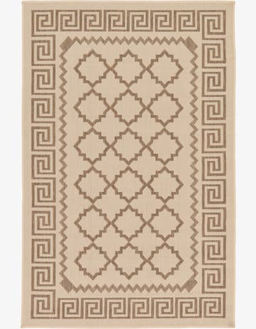 3' 3 x 5' Easy-Clean Trellis Indoor / Outdoor Rug