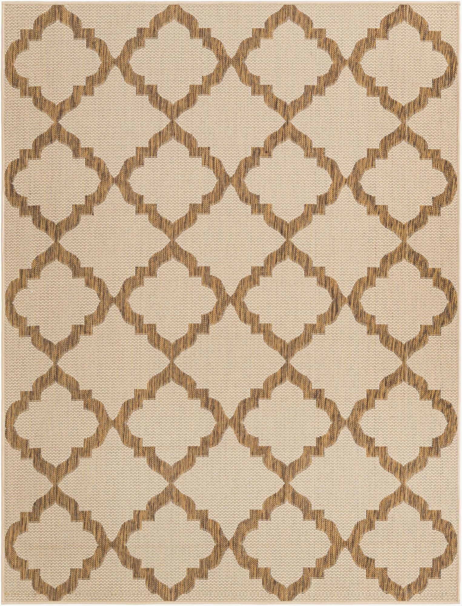 5' 3 x 8'  Washable Trellis Indoor / Outdoor Rug