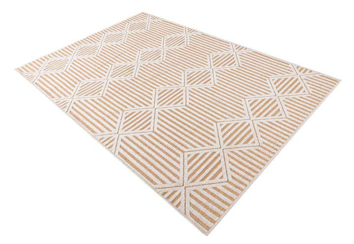 5' 2 x 7' 7 Easy-Clean Trellis Textured Indoor / Outdoor Rug