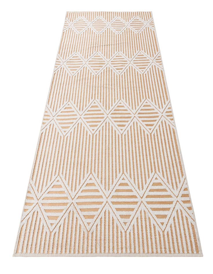 Detail image of 5' 2 x 7' 7  Washable Trellis Textured Indoor / Outdoor Rug