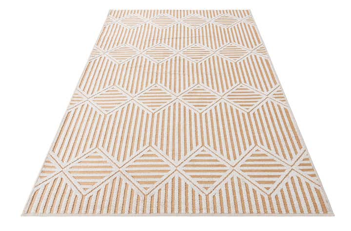 5' 2 x 7' 7 Easy-Clean Trellis Textured Indoor / Outdoor Rug