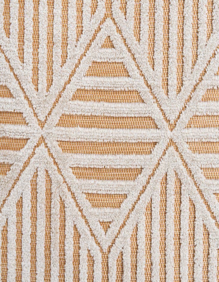 Detail image of 5' 2 x 7' 7  Washable Trellis Textured Indoor / Outdoor Rug