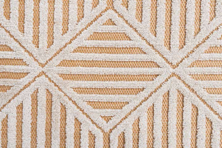 5' 2 x 7' 7 Easy-Clean Trellis Textured Indoor / Outdoor Rug