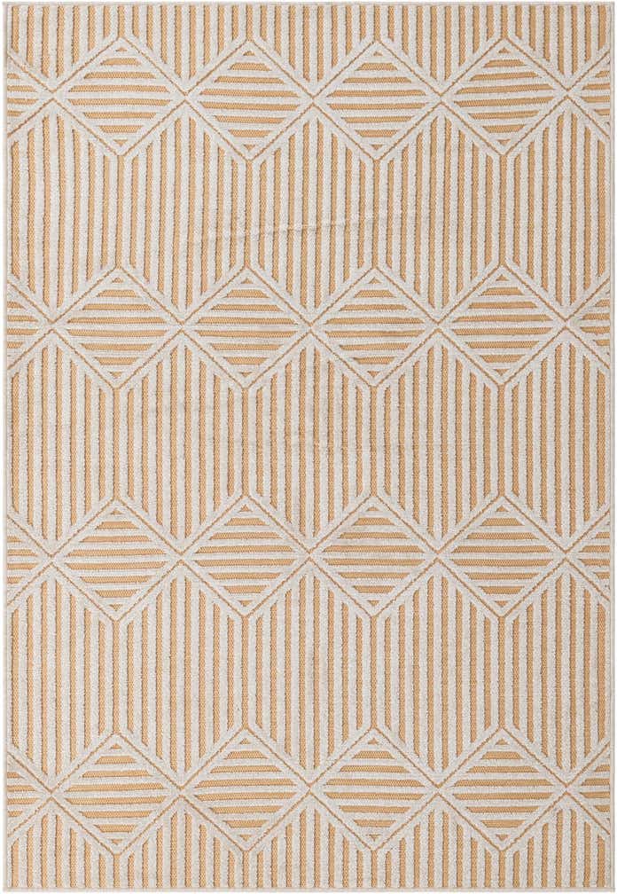 5' 2 x 7' 7 Easy-Clean Trellis Textured Indoor / Outdoor Rug