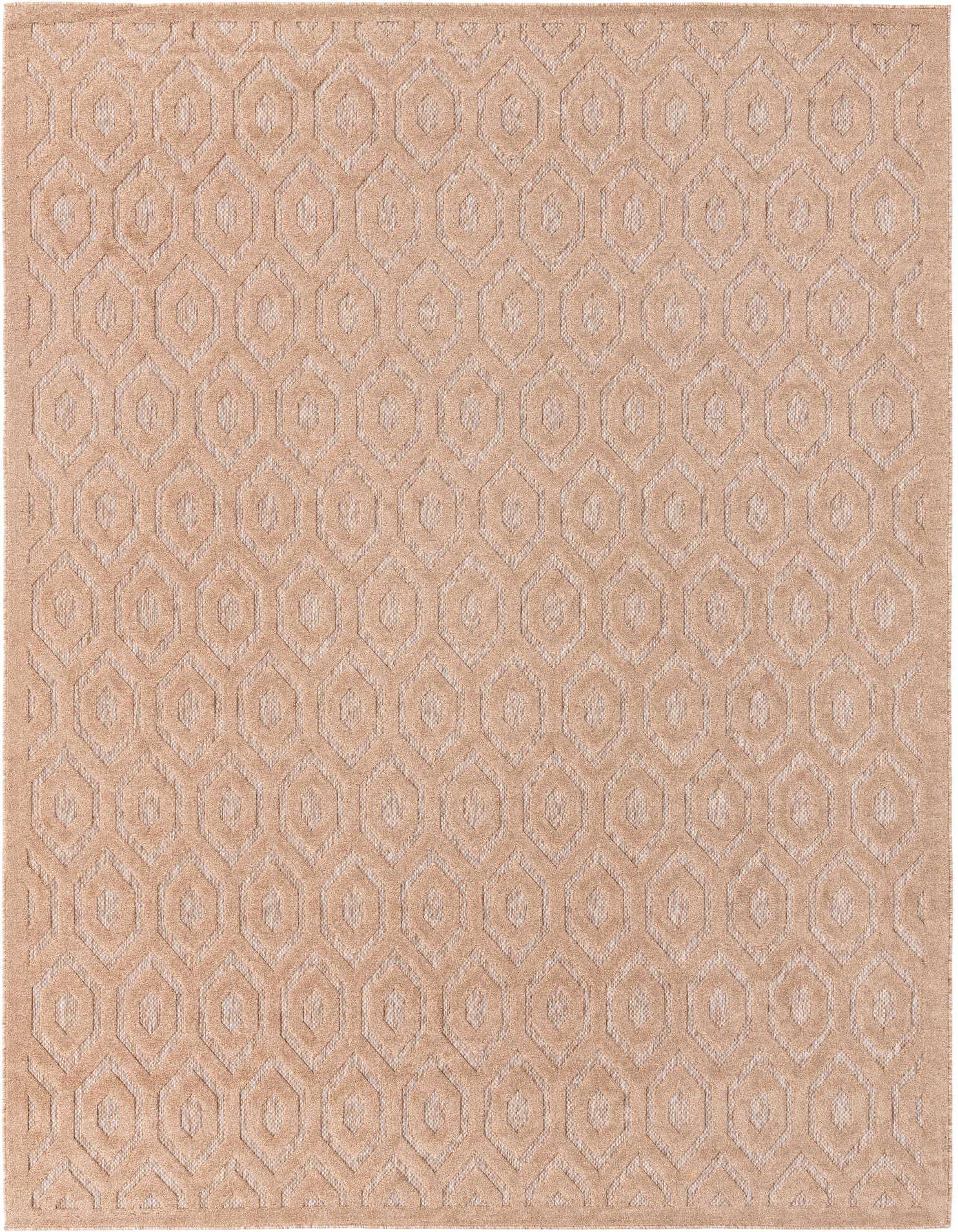 9' x 12' Easy-Clean Trellis Textured Indoor / Outdoor Rug