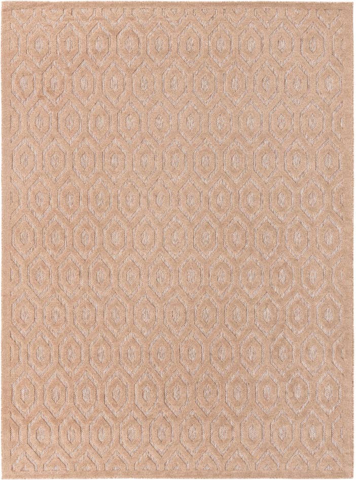 Detail image of 9' x 12' Easy-Clean Trellis Textured Indoor / Outdoor Rug
