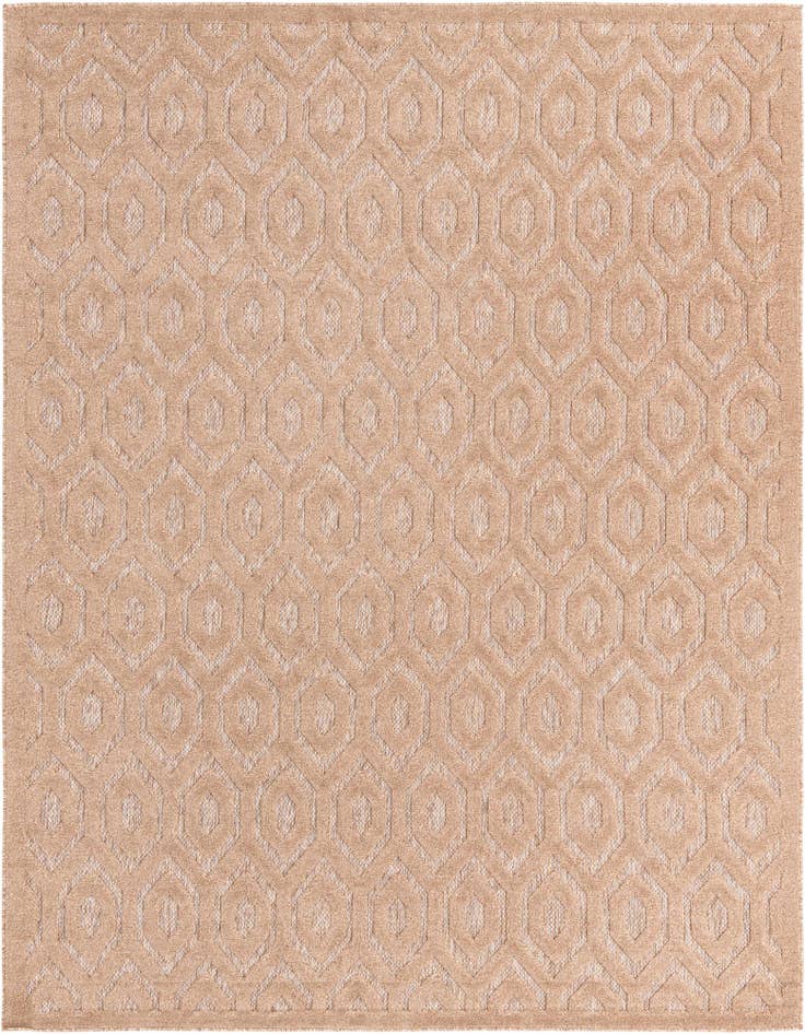 Detail image of 7' 10 x 10' Easy-Clean Trellis Textured Indoor / Outdoor Rug