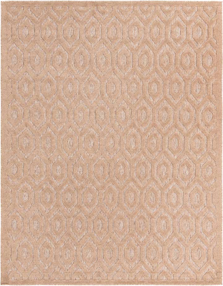 7' 10 x 10' Easy-Clean Trellis Textured Indoor / Outdoor Rug