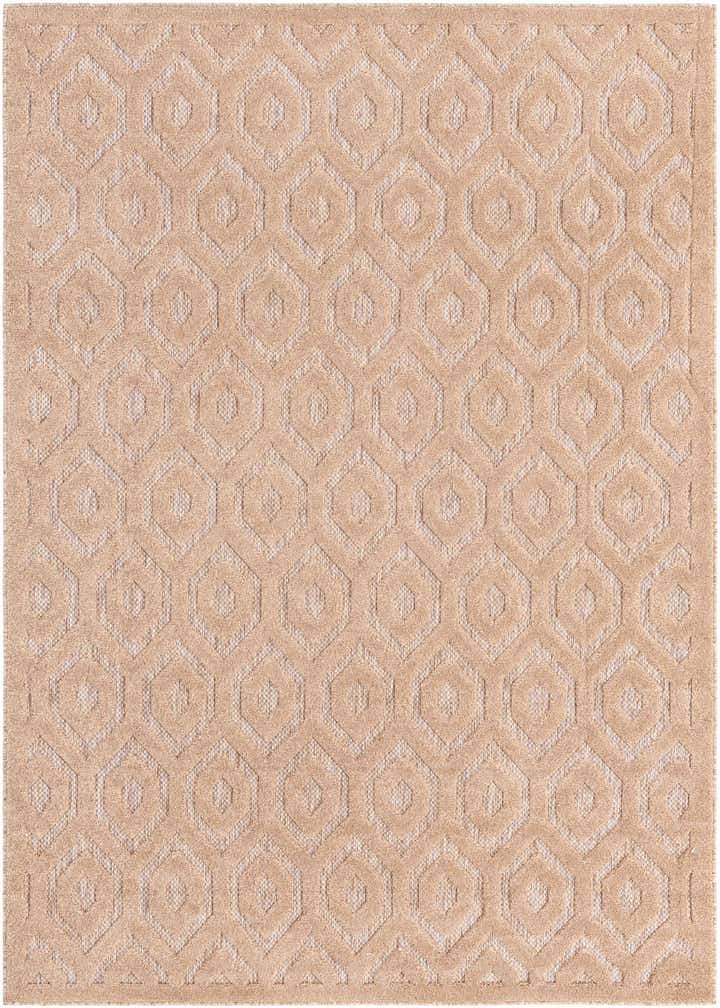6' x 9' Easy-Clean Trellis Textured Indoor / Outdoor Rug