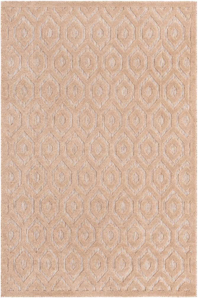 6' x 9' Easy-Clean Trellis Textured Indoor / Outdoor Rug
