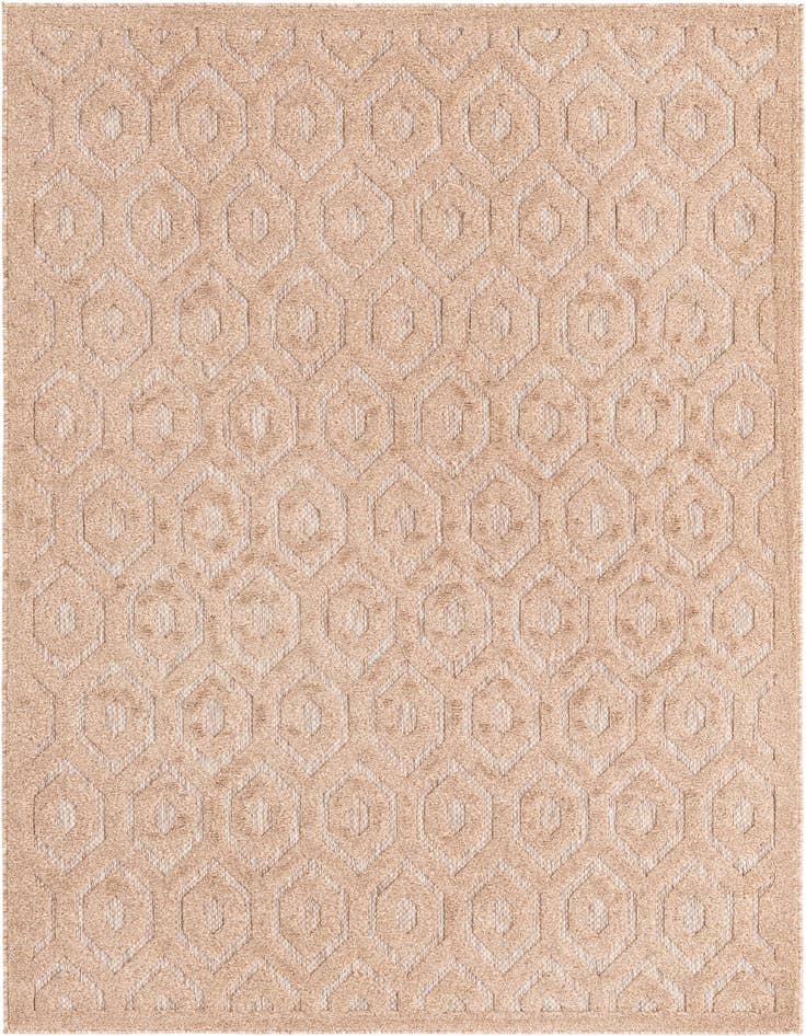 Detail image of 5' 3 x 8' Easy-Clean Trellis Textured Indoor / Outdoor Rug