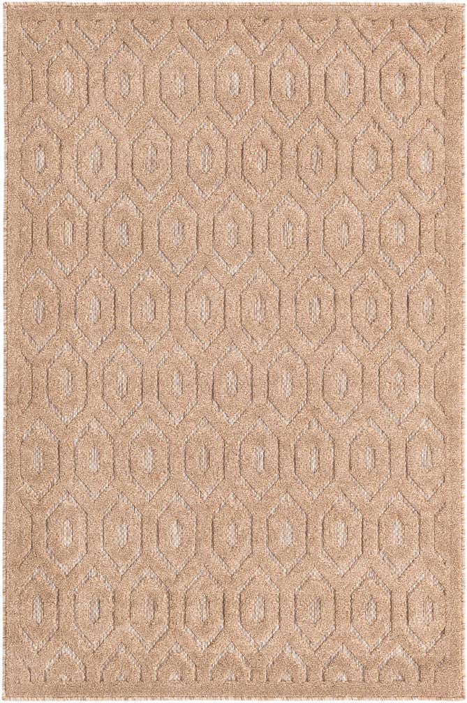 4' x 6' Easy-Clean Trellis Textured Indoor / Outdoor Rug