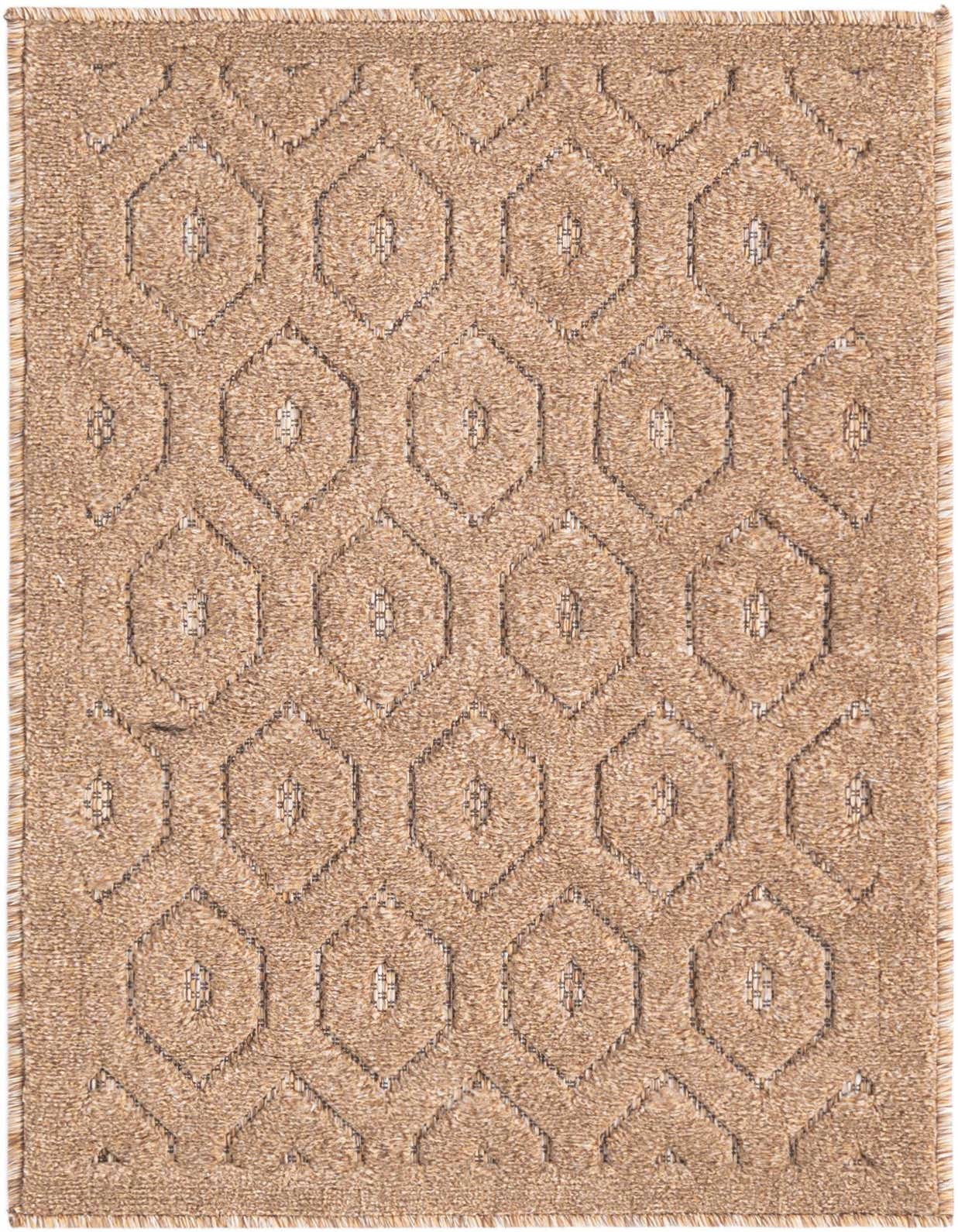 2' x 3' Easy-Clean Trellis Textured Indoor / Outdoor Rug