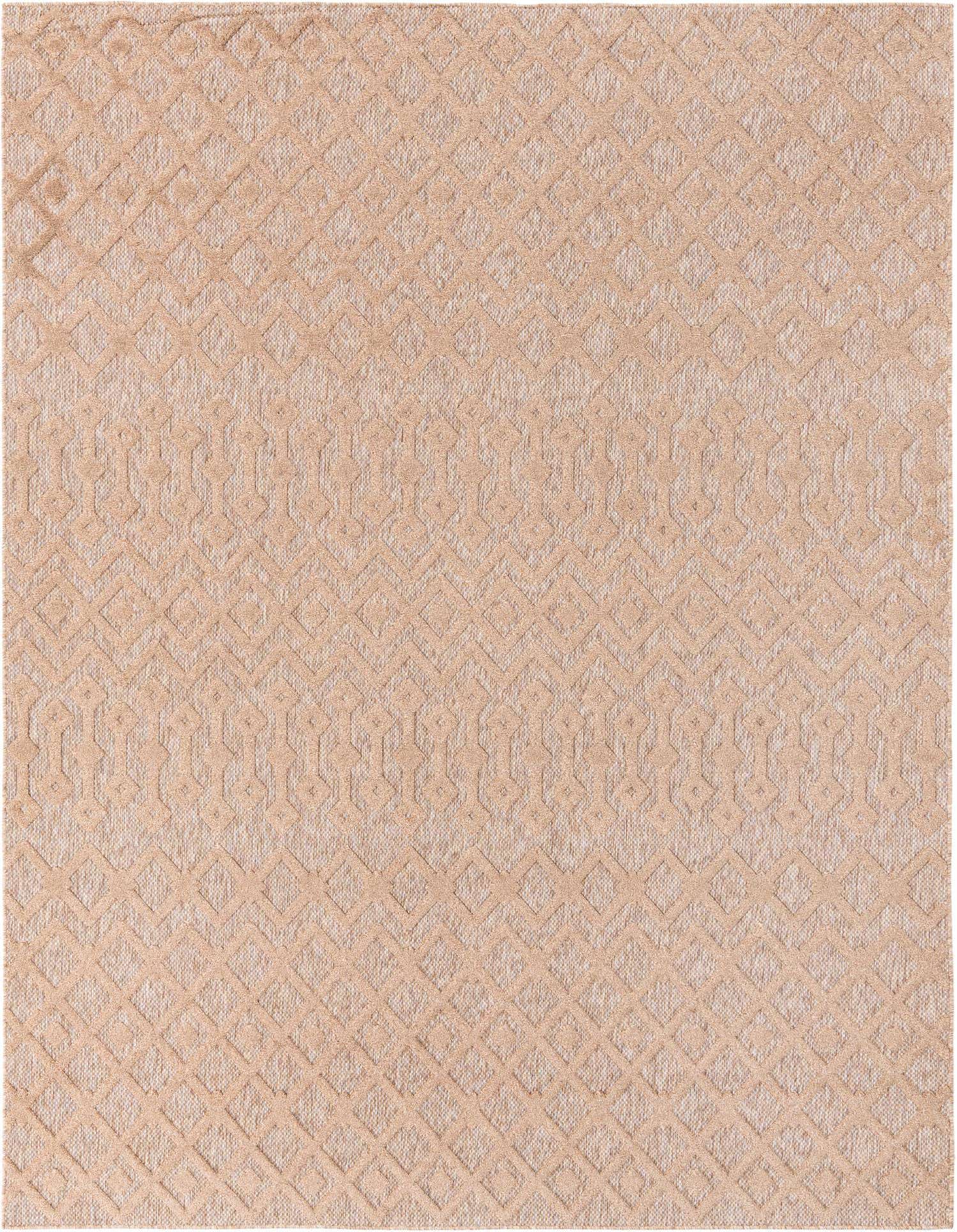 9' x 12' Easy-Clean Trellis Textured Indoor / Outdoor Rug