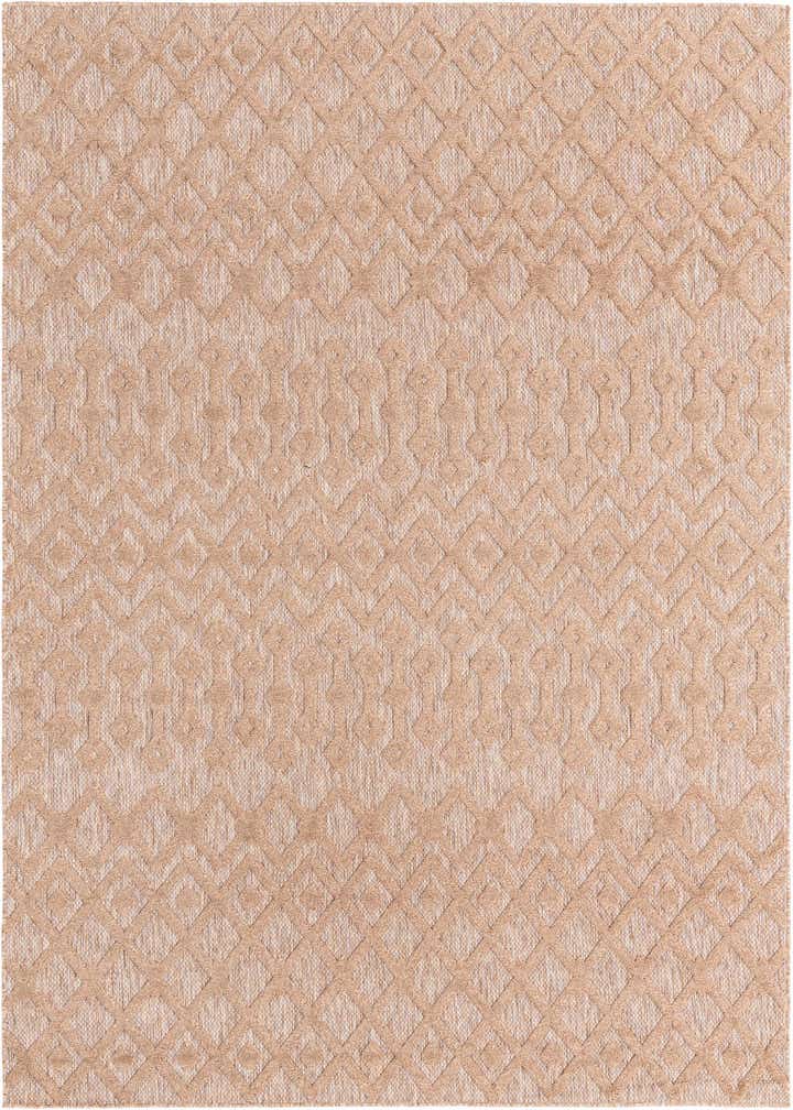 7' 10 x 10' Easy-Clean Trellis Textured Indoor / Outdoor Rug