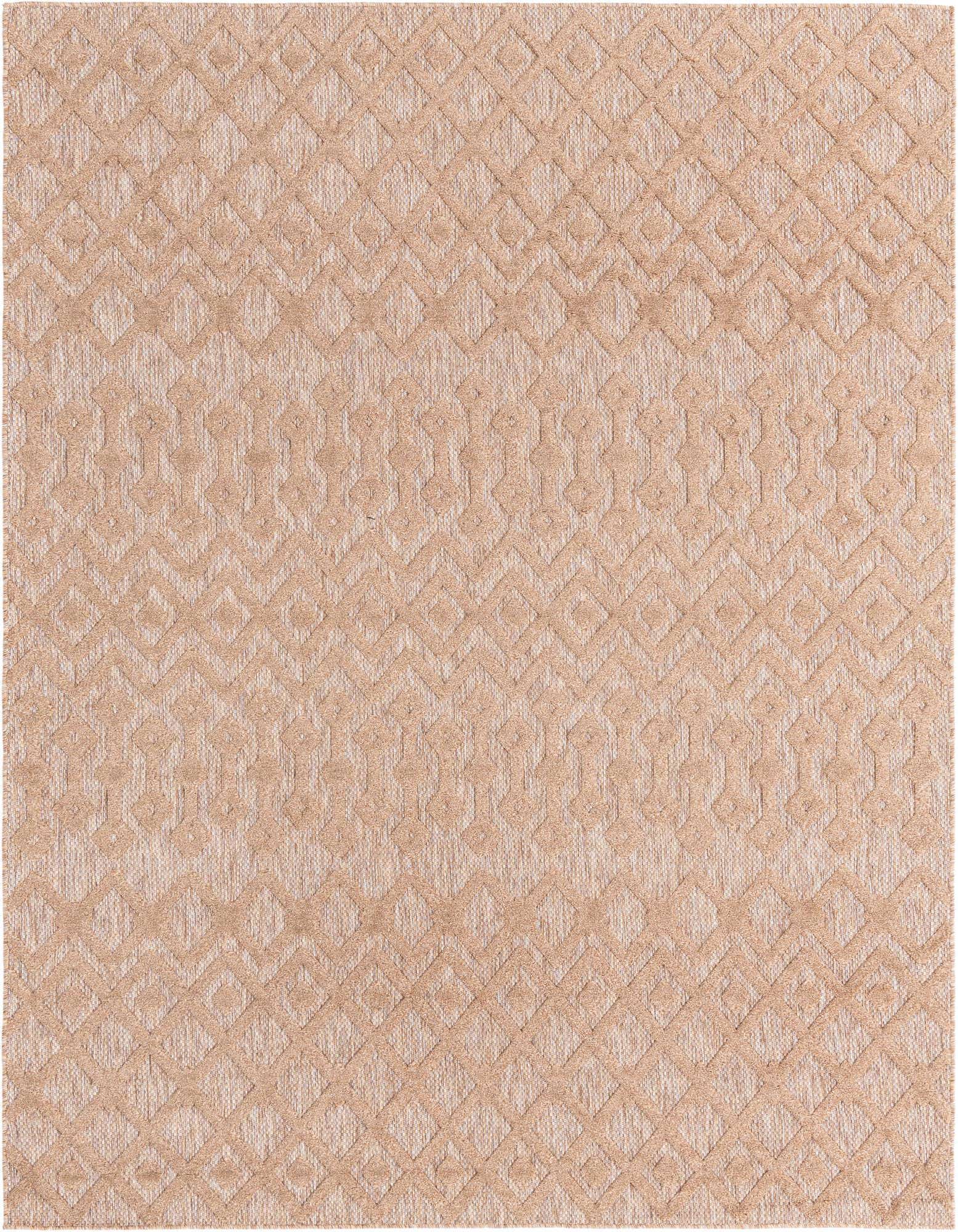 7' 10 x 10' Easy-Clean Trellis Textured Indoor / Outdoor Rug