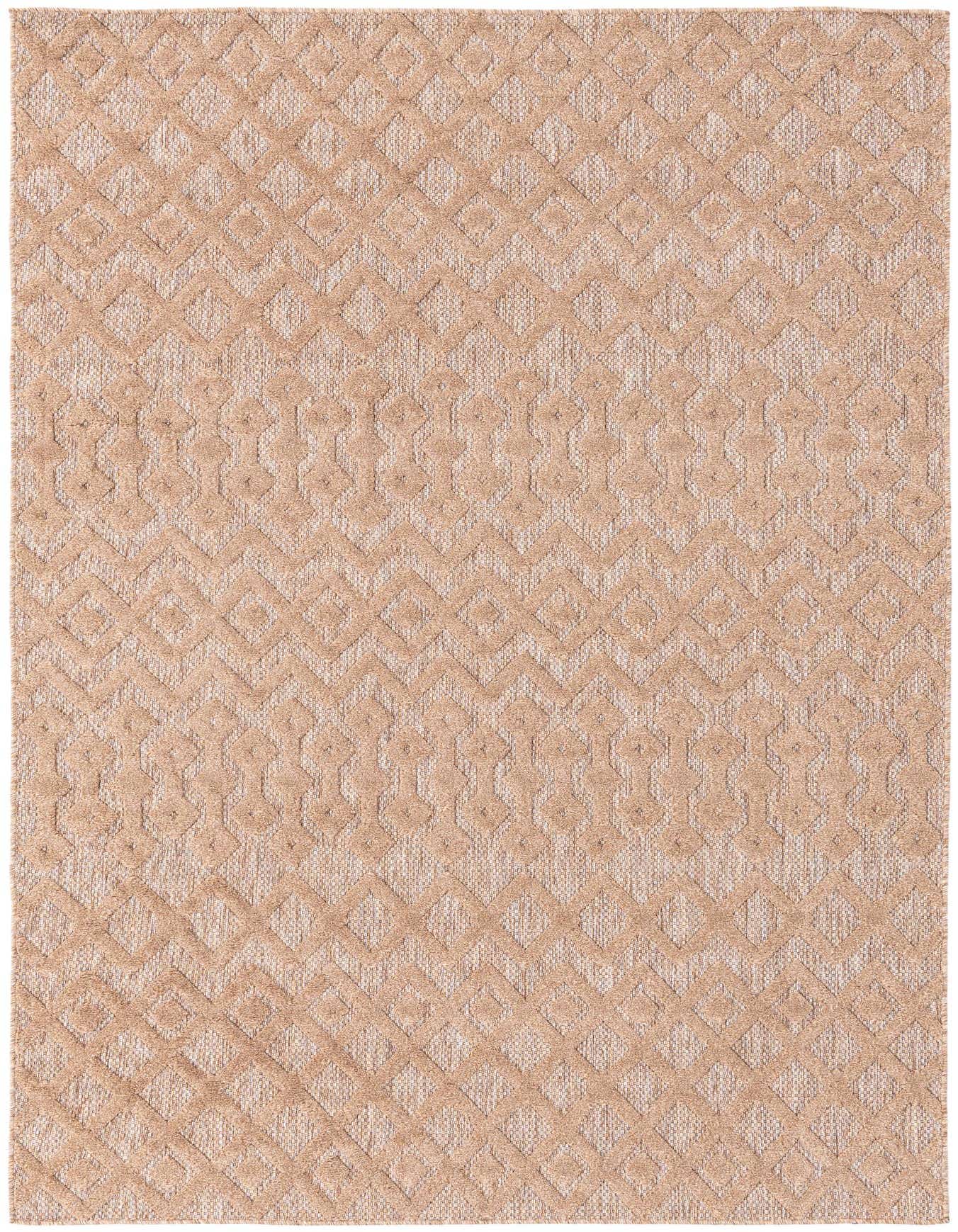 6' x 9' Easy-Clean Trellis Textured Indoor / Outdoor Rug