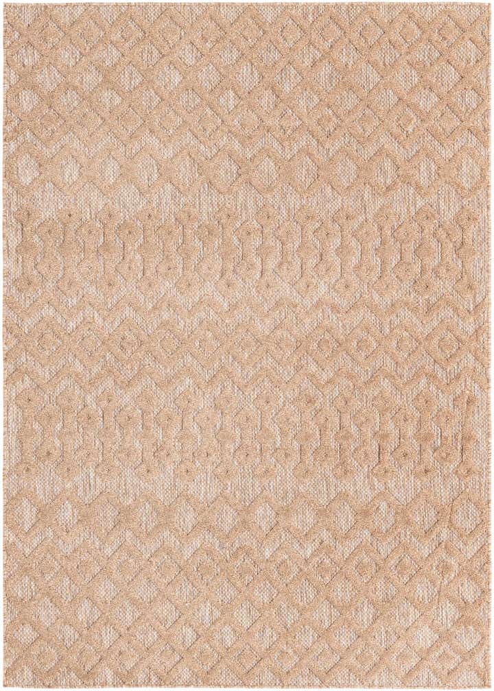 5' 3 x 8' Easy-Clean Trellis Textured Indoor / Outdoor Rug