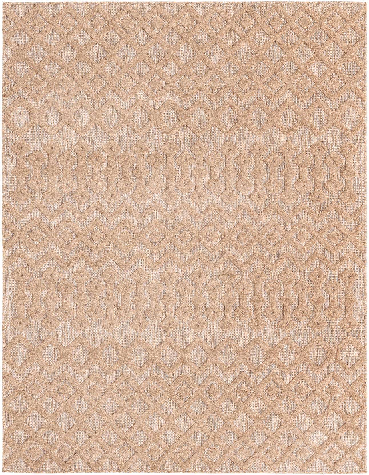 5' 3 x 8' Easy-Clean Trellis Textured Indoor / Outdoor Rug