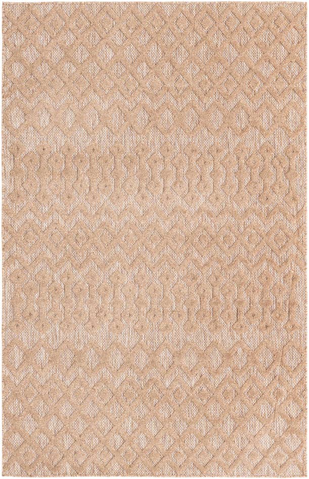 Detail image of 5' 3 x 8' Easy-Clean Trellis Textured Indoor / Outdoor Rug