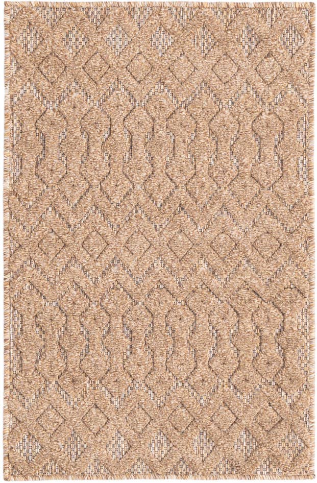 Detail image of 2' x 3' Easy-Clean Trellis Textured Indoor / Outdoor Rug