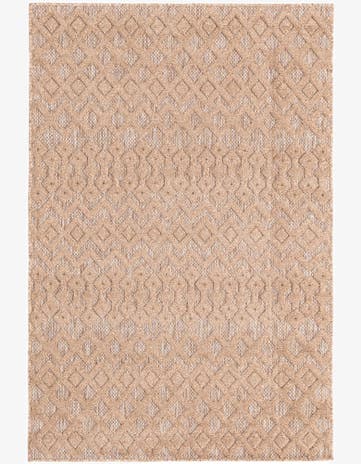 4' x 6' Easy-Clean Trellis Textured Indoor / Outdoor Rug