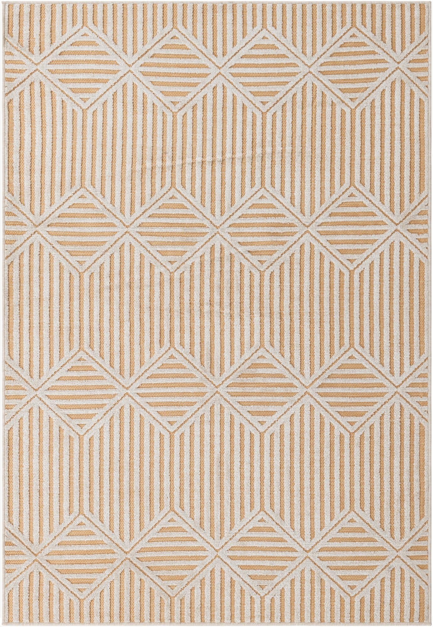 5' 2 x 7' 7  Washable Trellis Textured Indoor / Outdoor Rug