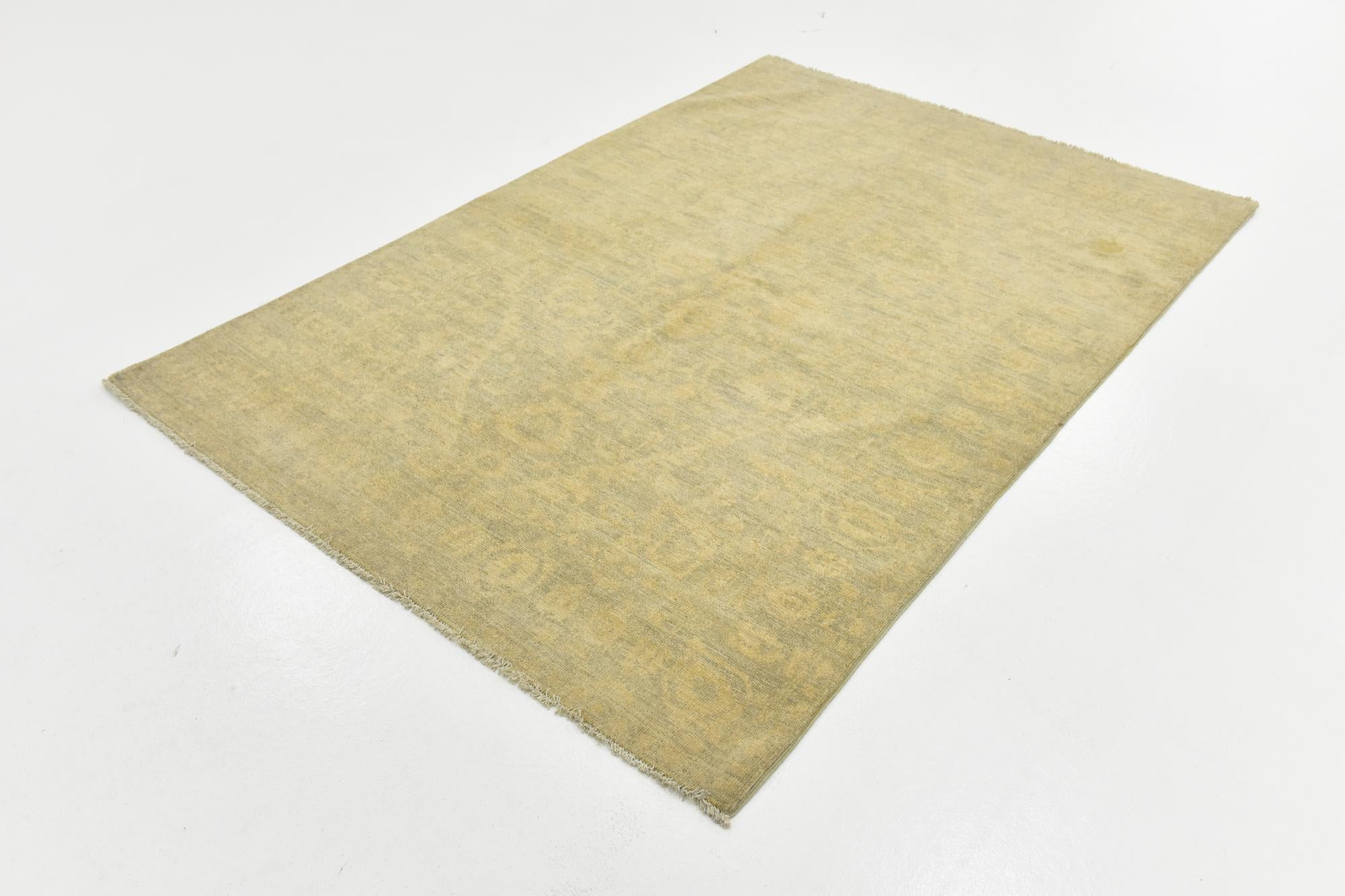 4' 7 x 6' 6 Hand Knotted Over-Dyed Ziegler Rug