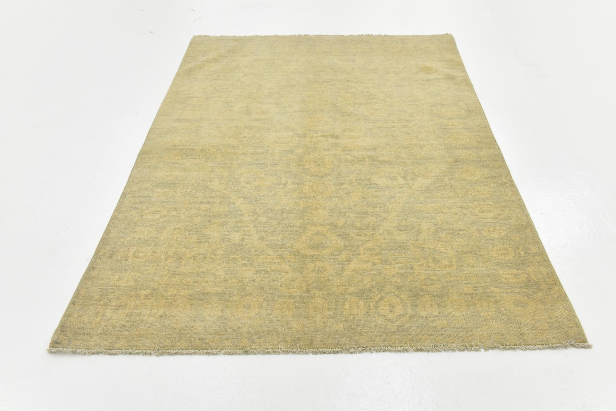 4' 7 x 6' 6 Hand Knotted Over-Dyed Ziegler Rug