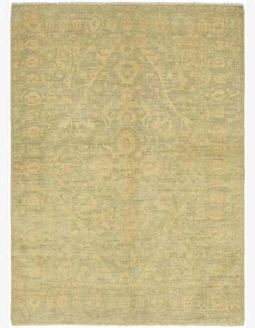 4' 7 x 6' 6 Hand Knotted Over-Dyed Ziegler Rug