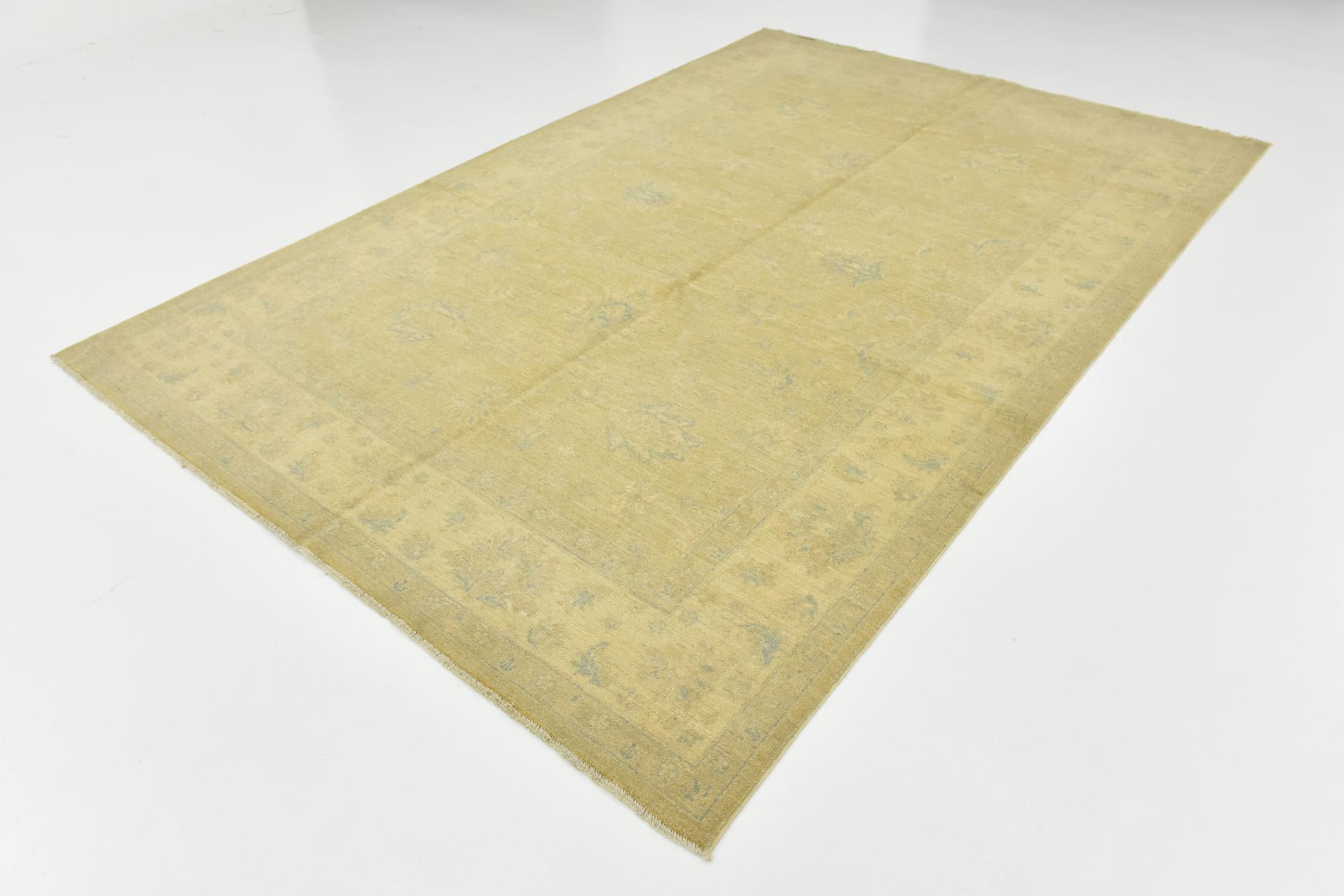 6' 5 x 9' 7 Hand Knotted Over-Dyed Ziegler Rug
