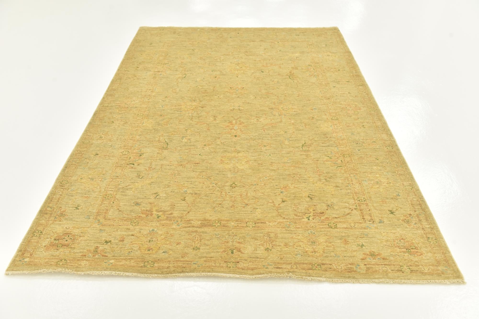 5' 7 x 7' 8 Hand Knotted Over-Dyed Ziegler Rug