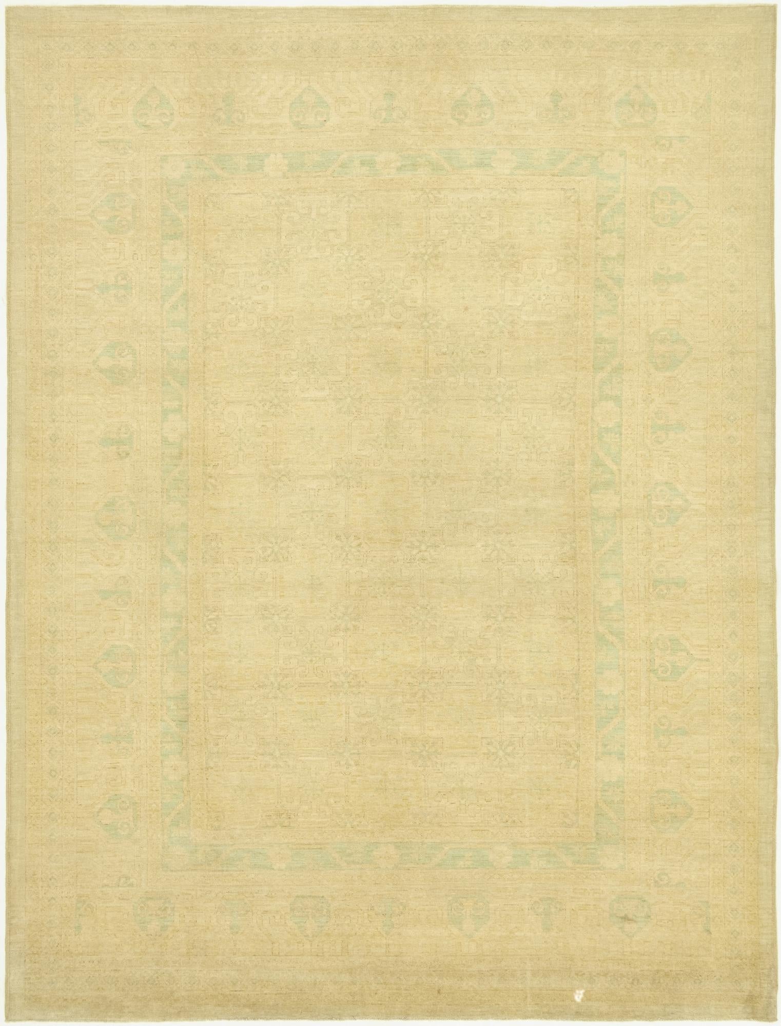 9' 6 x 13'  Hand Knotted Over-Dyed Ziegler Rug