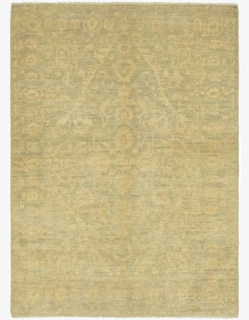 4' 7 x 6' 6 Hand Knotted Over-Dyed Ziegler Rug
